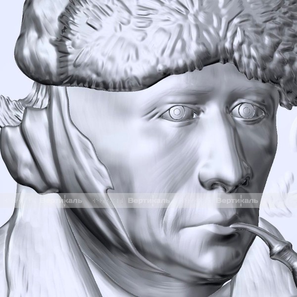 Картина 3D «Автопортрет с отрезанным ухом и трубкой», тактильная – фото № 5