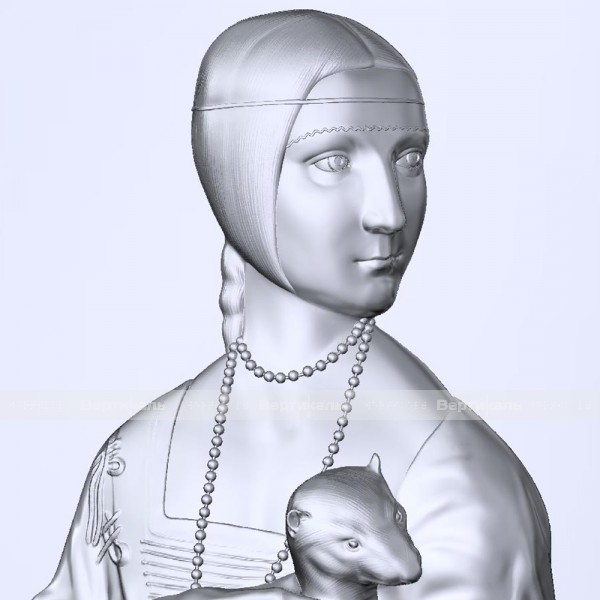 Картина 3D «Дама с горностаем», тактильная – фото № 6