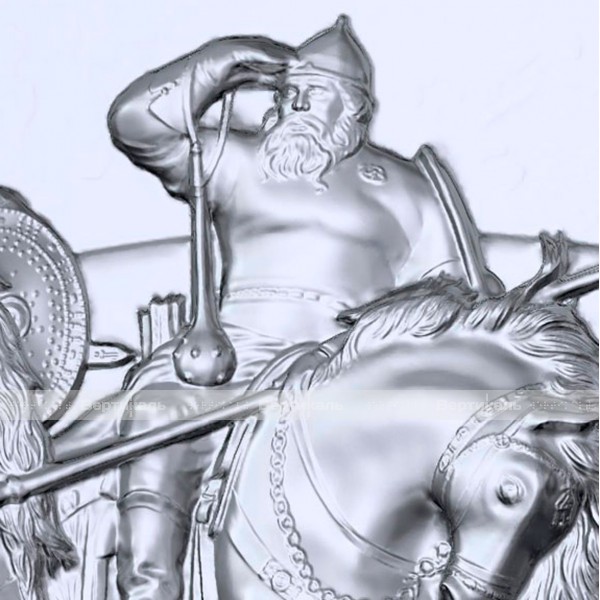 Картина 3D «Три богатыря», тактильная – фото № 5