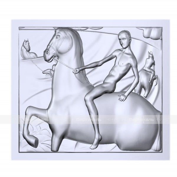 Картина 3D «Купание красного коня», тактильная – фото № 5