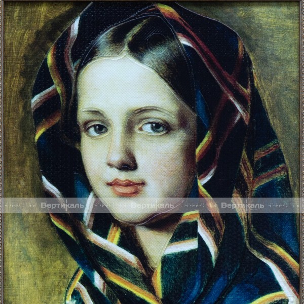Картина 2D «Девушка в клетчатом платке», тактильная  – фото № 2