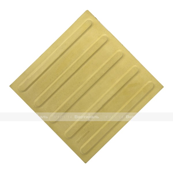 Плитка тактильная (направление движения, полоса), 35х300х300, бетон, жёлтая, 2 категории – фото № 1