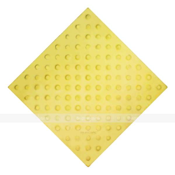 Плитка тактильная (непреодолимое препятствие, конусы шахматные), 55х500х500, бетон, жёлтый – фото № 1