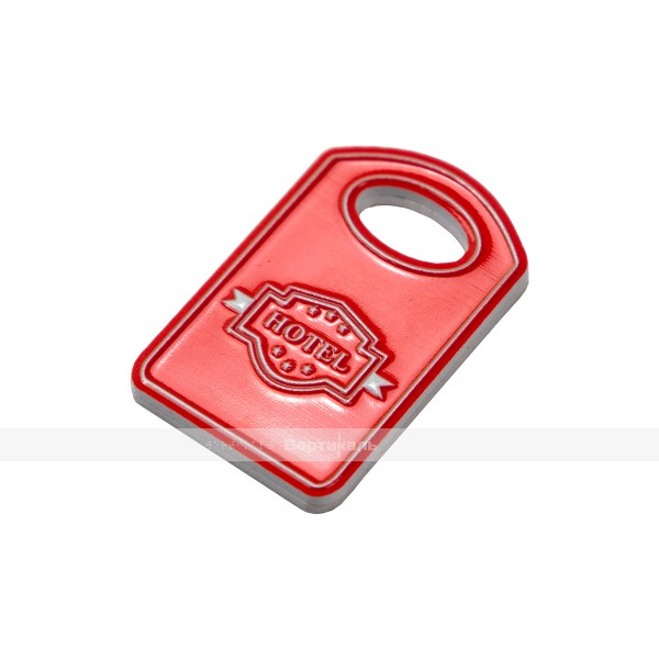 Гардеробные номерки криволинейной формы двусторонние на основе ПВХ 3 мм с защитным покрытием 70х45 мм – фото № 2