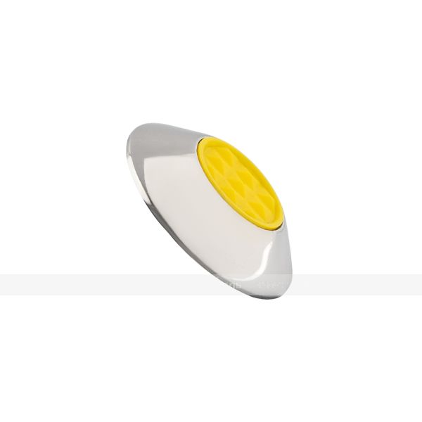 Конус комбинированный, с противоскользящей вставкой, без штифта, D25x25, H-5мм, I-0мм, AISI304/PL, желтый (преодолимое препятствие, непреодолимое препятствие) – фото № 1