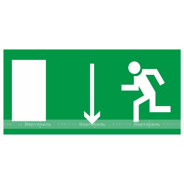 Эвакуационный знак E 10 указатель двери эвакуационного выхода, левосторонний, фотолюминесцентный – фото № 1