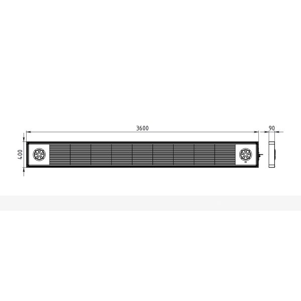 Визуально-акустическое табло с разрешением 32х288, подключена акустическая система 2х10 Вт ПДУ, датчик температуры. 3600 x 400мм – фото № 2