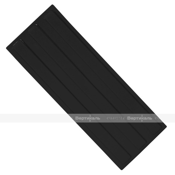 Плитка тактильная (направление движения, зона получения услуг) 180х500х4, ПУ, чёрный – фото № 1