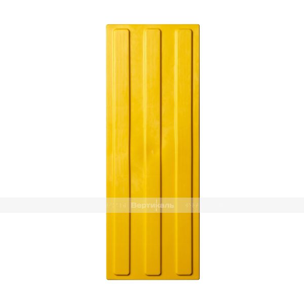 Плитка тактильная (направление движения, зона получения услуг) 180х500х4, ПВХ, жёлтый, самоклей – фото № 1