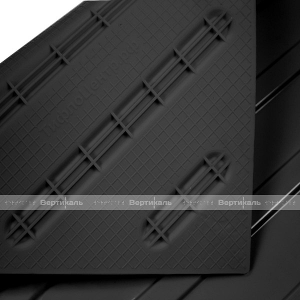 Плитка тактильная (смена направления движения, диагональ) 500х500х4, ПУ, черный – фото № 3