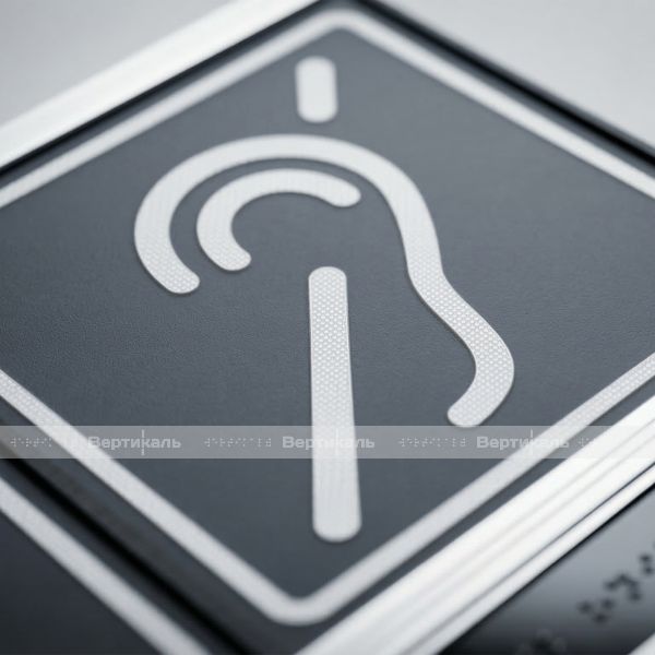 Пиктограмма тактильная, модульная "Доступность объектов для инвалидов по зрению и по слуху", с наклонным черным полем, двухсекционная, М3 – фото № 4