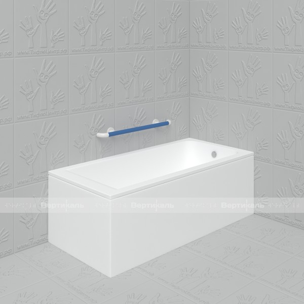 Поручень для туалета и ванной комнаты, настенный, опорный, прямой, с кронштейнами, М4, AL/PVC, kit комплект – фото № 2