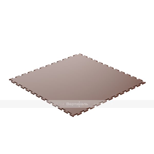 Модульное покрытие для пола из ПВХ, модель 1, размер 400х400х5 мм, цвет коричневый – фото № 1