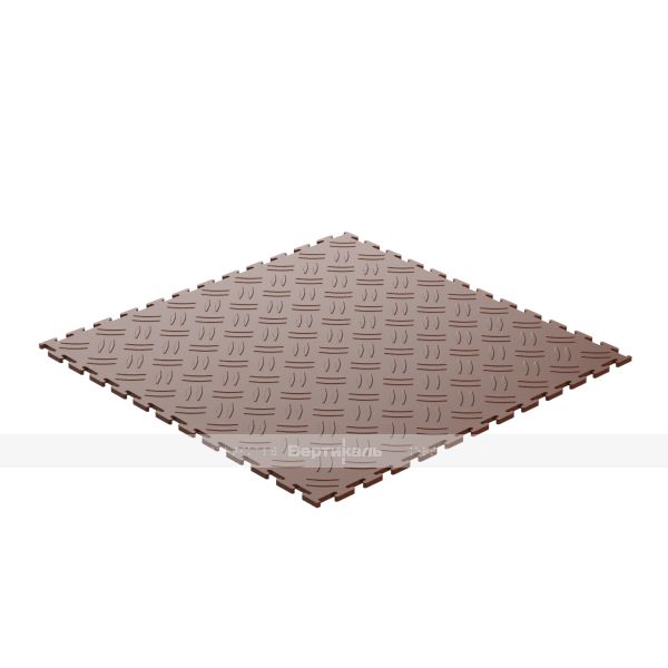 Модульная ПВХ плитка, модель 2, размер 400х400х5 мм, цвет коричневый – фото № 1