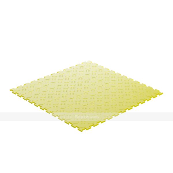 Модульное покрытие для пола из 5 ПВХ плитка в комплекте, модель 3, размер 400 х 400 мм, цвет жёлтый – фото № 1