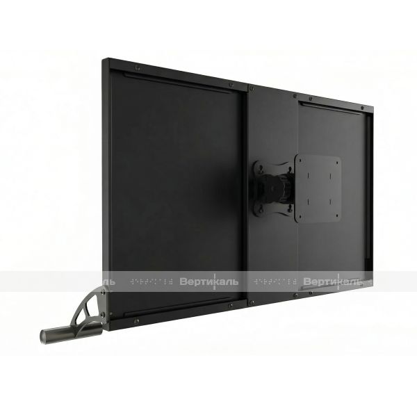 Зеркало поворотное, для МГН, травмобезопасное, нержавеющая сталь, 450x650 мм, черного цвета – фото № 5