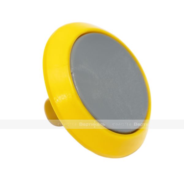 Конус гладкий, со штифтом и вставкой, D35x35, H-5мм, I-15мм, PU PL, желтый и серый (преодолимое препятствие, непреодолимое препятствие) – фото № 1