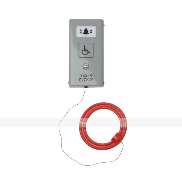 Антивандальная кнопка вызова серого цвета с сенсорной зоной активации из нержавеющей стали AISI 304 – фото № 1