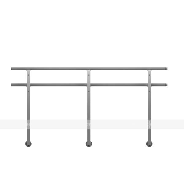 Поручни горизонтальной площадки модульного пандуса, сталь Ст3, D38 мм – фото № 2