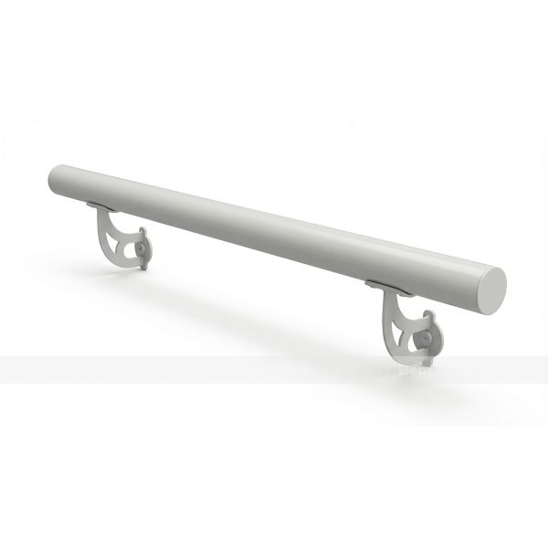 Поручни наклонной площадки модульного пандуса, сталь Ст3, D38 мм, серого цвета – фото № 1