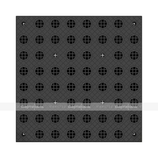 Плитка тактильная (преодолимое препятствие, поле внимания, конусы линейные) противоскользящая, 500х500х5, ПУ, черный – фото № 5