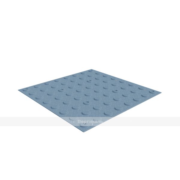 Плитка тактильная (преодолимое препятствие, поле внимания, конусы линейные) противоскользящая, 500х500х5, ПУ, серый – фото № 7