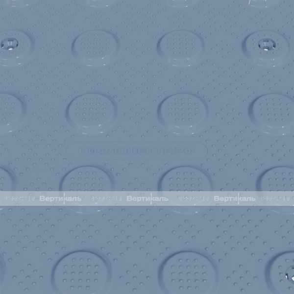 Плитка тактильная (преодолимое препятствие, поле внимания, конусы линейные) противоскользящая, 500х500х5, ПВХ, серый – фото № 8