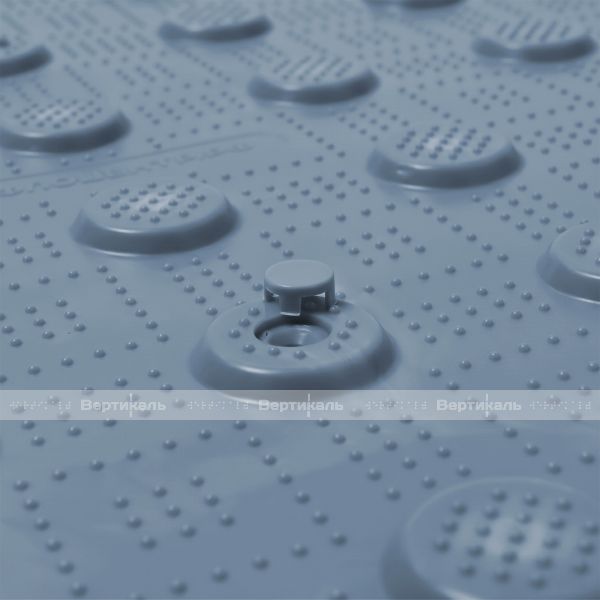 Плитка тактильная (преодолимое препятствие, поле внимания, конусы линейные) противоскользящая, 500х500х5, ПВХ, серый – фото № 9