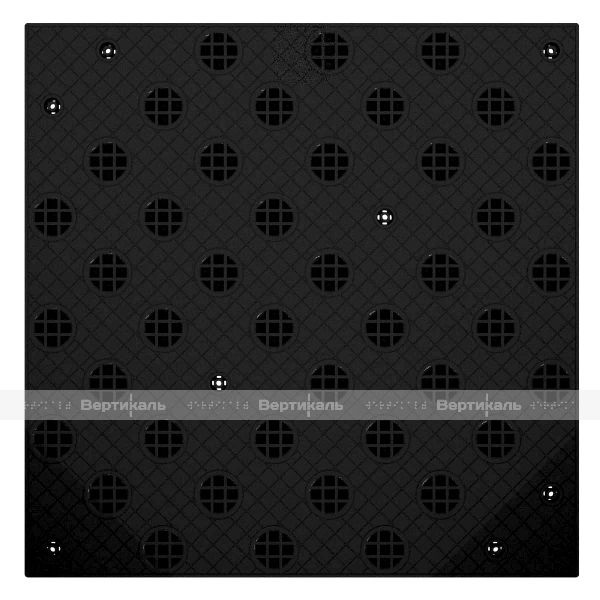 Плитка тактильная (непреодолимое препятствие, конусы шахматные) противоскользящая, 500х500х5, ПУ, черный – фото № 2