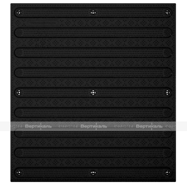 Плитка тактильная (направление движения, полоса) противоскользящая, 500х540х5, ПУ, черный – фото № 1