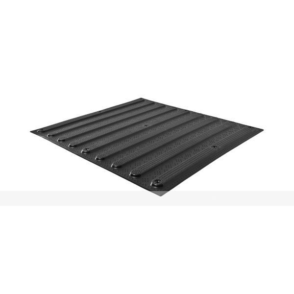 Плитка тактильная (направление движения, полоса) противоскользящая, 500х540х5, ПУ, черный – фото № 8