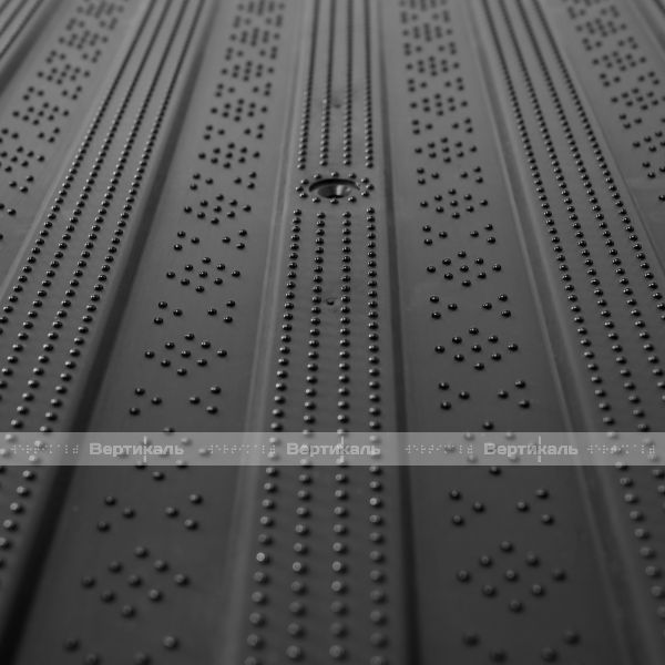 Плитка тактильная (направление движения, полоса) противоскользящая, 500х540х5, ПУ, черный – фото № 11