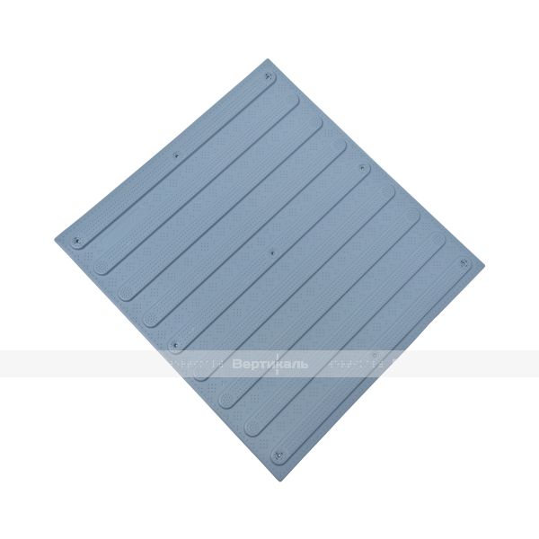Плитка тактильная (направление движения, полоса) противоскользящая, 500х540х5, ПУ, серый – фото № 6