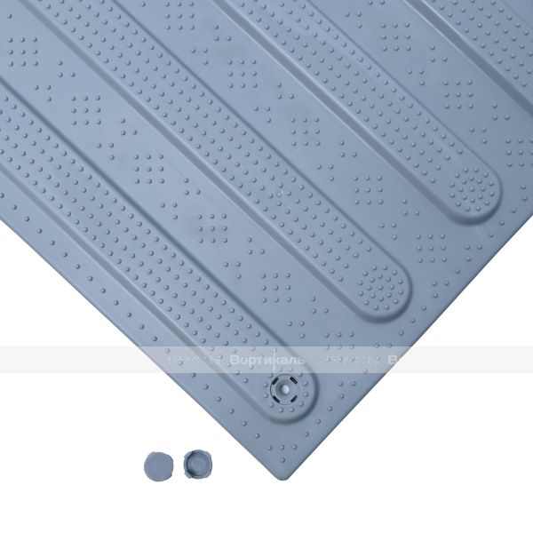 Плитка тактильная (направление движения, полоса) противоскользящая, 500х540х5, ПУ, серый – фото № 12