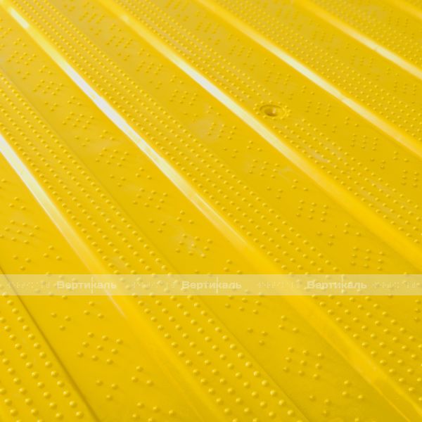 Плитка тактильная (направление движения, полоса) противоскользящая, 500х540х5, ПВХ, желтый – фото № 10