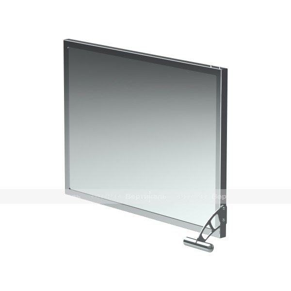 Зеркало поворотное, для МГН, со сменным зеркалом, травмобезопасное, нержавеющая сталь, 500х700 мм – фото № 1