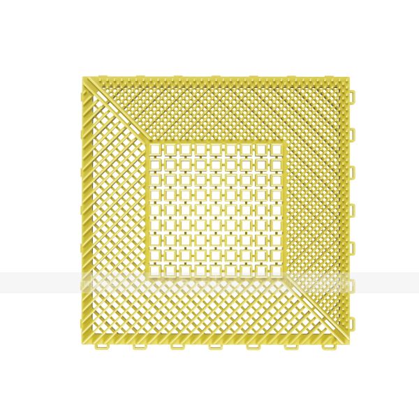 Покрытие из ПВХ «ТифлоПол-15» грязезащитное противоскользящее, тип 1, размер 300х300х15 мм, цвет жёлтый – фото № 1