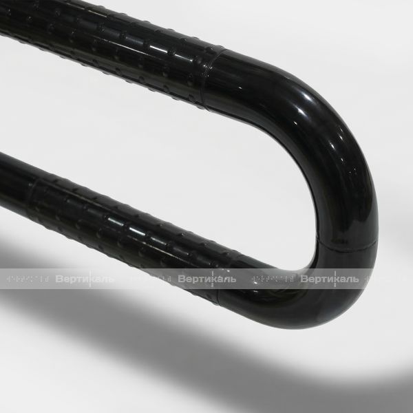 Поручень настенный откидной для инвалидов, антибактериальный, для унитаза, D35 мм, черного цвета – фото № 3