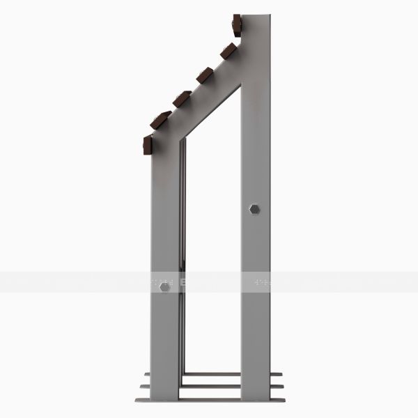 Уличная скамья для МГН, конструкционная сталь с порошковой покраской и рейками из ПВХ – фото № 3