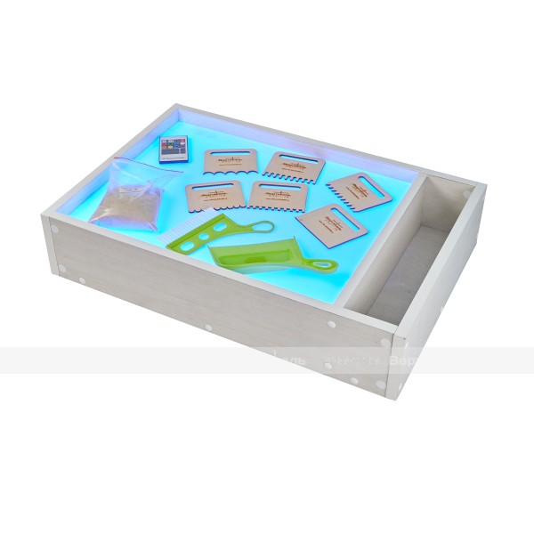 Стол для рисования песком с цветной подсветкой и набором гребней – фото № 1