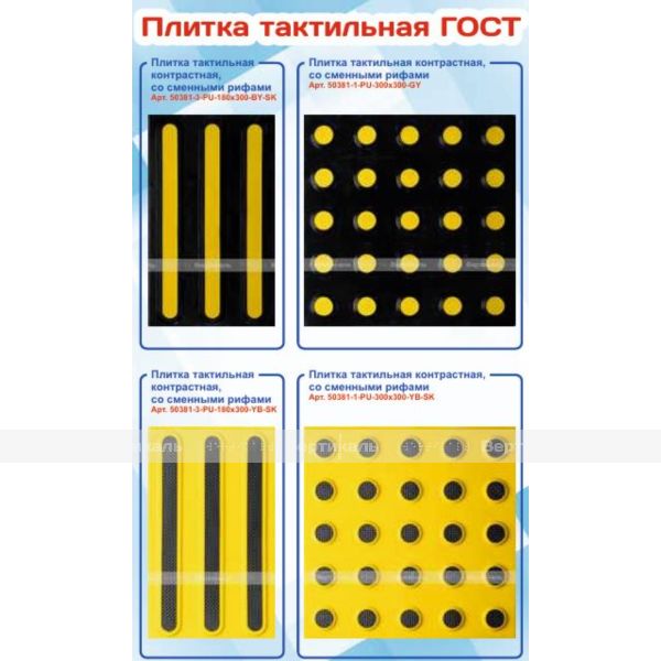 Основная панель стенда "Плитка тактильная ГОСТ" – фото № 1
