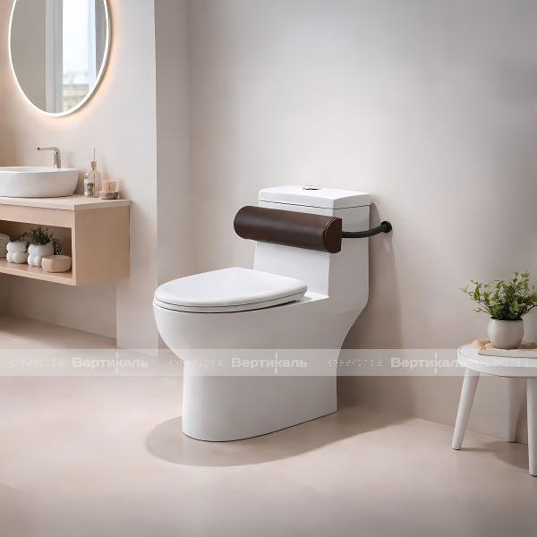 Поручень-опора телескопическая с подушкой для спины МГН в санитарно-гигиенические комнаты – фото № 5