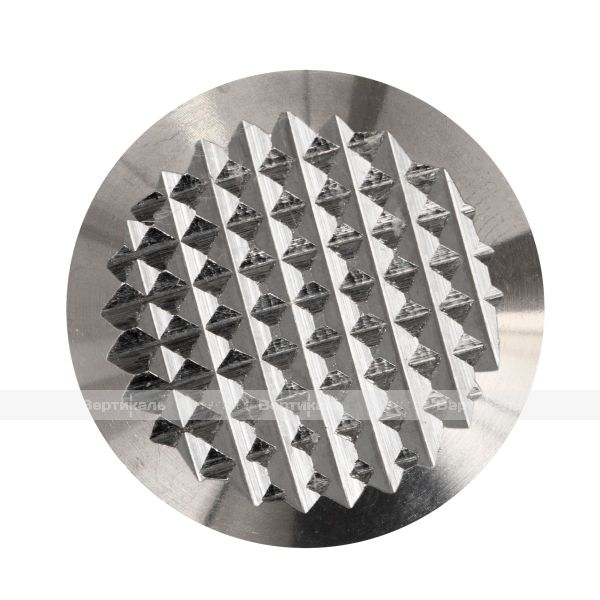 Конус тактильный, рифленый, без штифта, эконом., D35x35, H-5мм, I-0мм, AISI304 (преодолимое препятствие, непреодолимое препятствие) – фото № 1
