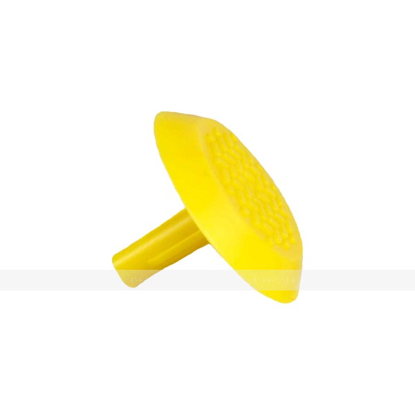 Конус рифленый, со штифтом, D35x35, H-5мм, I-20мм, PVC, желтый (преодолимое препятствие, непреодолимое препятствие) – фото № 1