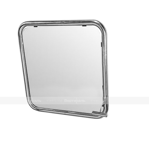 Зеркало поворотное, для МГН, травмобезопасное, нержавеющая сталь, 680x680 мм – фото № 1