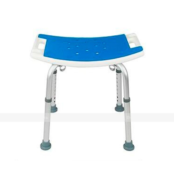 Стул-сиденье для ванной и душа "Антибак", с телескопическими ножками, без спинки, AL/HDPE, белый – фото № 2