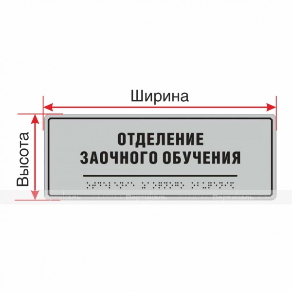 Комплексная тактильная табличка на композитной основе с индивидуальными размерами – фото № 1