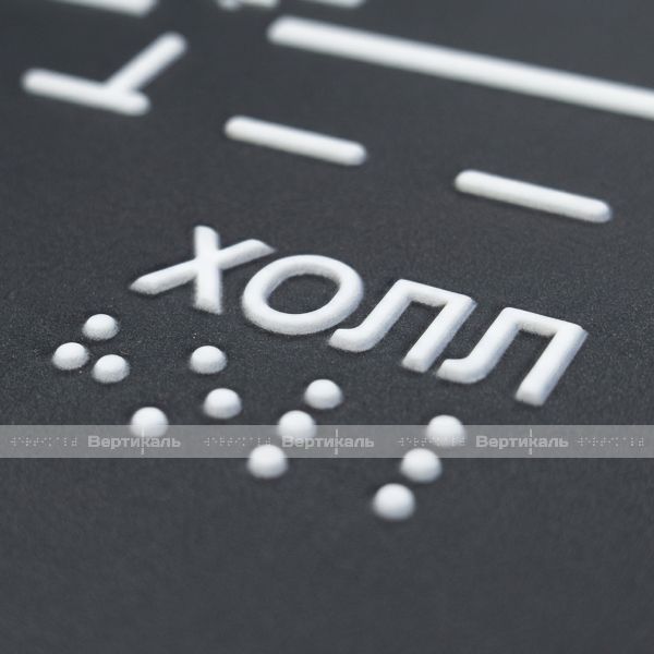 Мнемосхема тактильная монохромная на ПВХ 3мм с интегрированной системой вызова помощи и прямым креплением 550х690 мм(комплект) – фото № 11