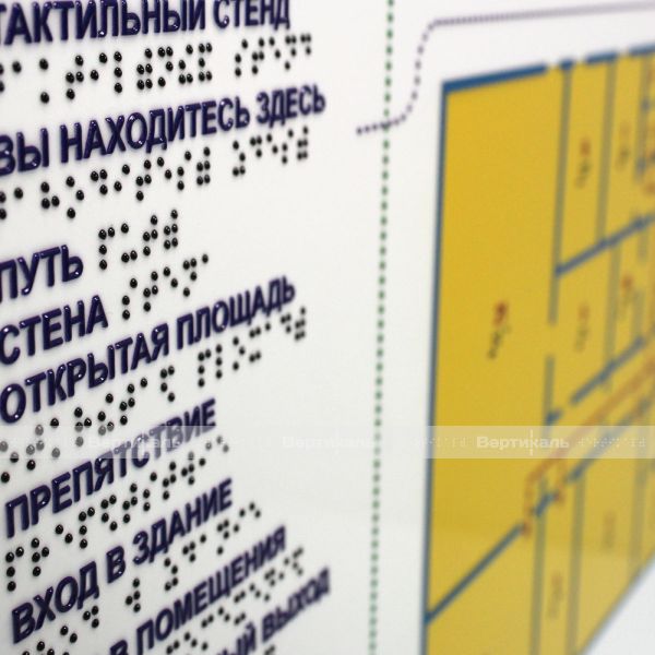 Мнемосхема тактильная «Профи» с увеличенной высотой подъёма и индивидуальными размерами на ПВХ 3 мм – фото № 3