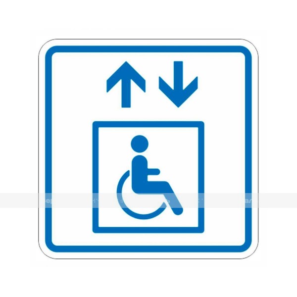 Пиктограмма тактильная G-23 Лифт доступный для инвалидов на креслах-колясках, монохром – фото № 1